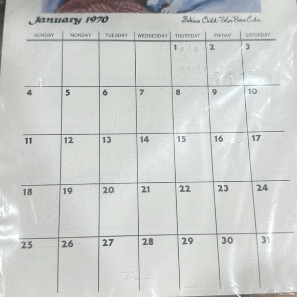 New in Plastic 1970 Original Paintings of Alaska Calendar - Picture 3 of 7